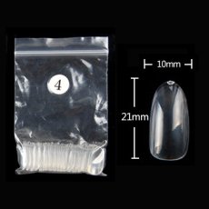 画像3: サイズ別/サンプルチップに最適★オーバル クリア　50枚［メール便OK］ (3)