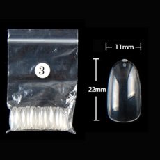 画像2: サイズ別/サンプルチップに最適★オーバル クリア　50枚［メール便OK］ (2)