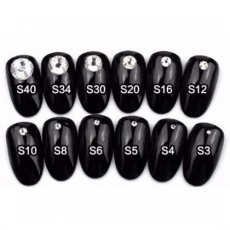 画像2: 高品質ガラスストーン サファイア SS4~SS12［メール便OK］ (2)