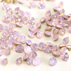 画像1: Vカットストーン ピンクオパール ラウンド 3-5mm［メール便OK］ (1)
