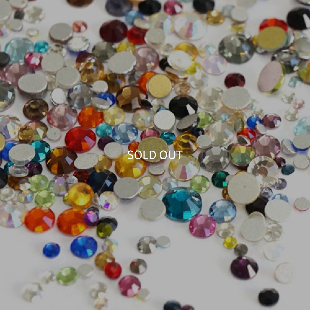 画像2: 高品質ガラスストーン 1.5-6.5mm カラフルMIX (約80粒)［メール便OK］ (2)