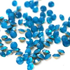 画像1: Vカットストーン ターコイズオパール ラウンド 3-5mm［メール便OK］ (1)