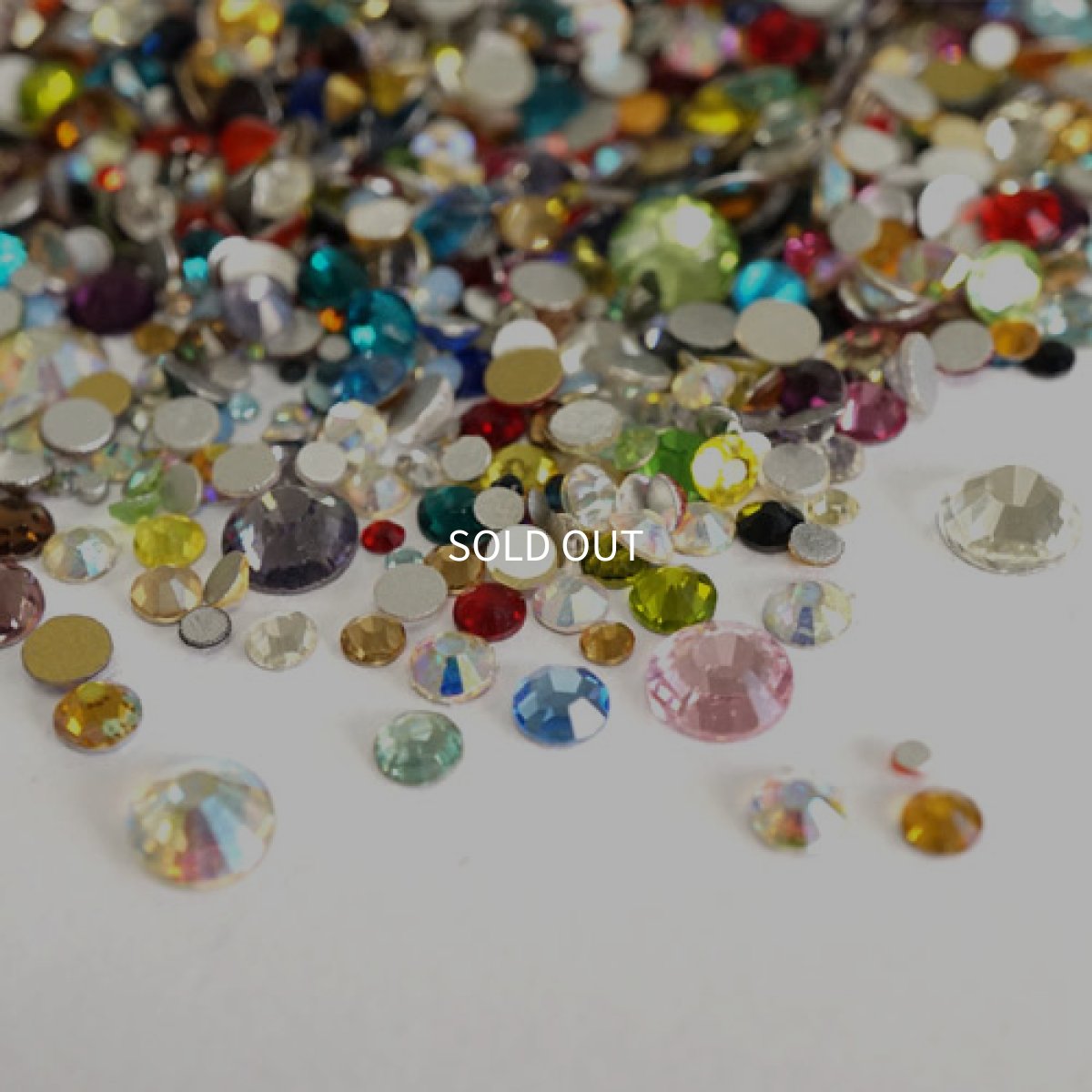 画像1: 高品質ガラスストーン 1.5-6.5mm カラフルMIX (約80粒)［メール便OK］ (1)
