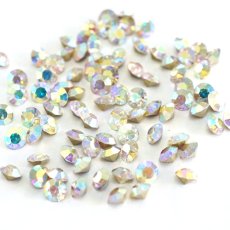 画像1: Vカットストーン クリスタルAB ラウンド 3-5mm［メール便OK］ (1)