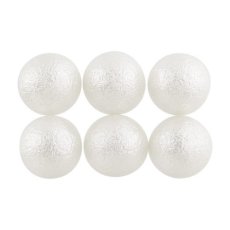 画像2: 穴なし 球体コットンパール ホワイト 30個 4mm/5mm/6mm ［メール便OK］ (2)