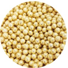 画像2: 穴なし 球体メタルボール ゴールド 3?6mm ［メール便OK］ (2)