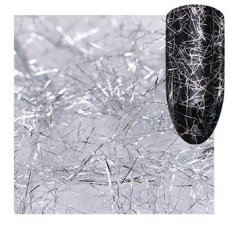 画像1: レーザーカットフレーク シルバー スポンジチップ付 0.1g［メール便OK］ (1)