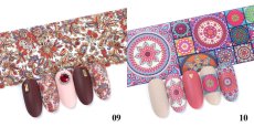 画像6: ネイルアートフォイル アジアン・エスニック柄 10枚セット［メール便OK］ (6)