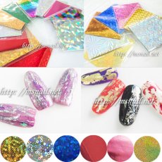 画像1: ネイルアートフォイル 6x21cm 全10種類［メール便OK］ (1)