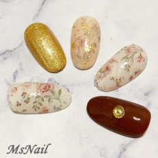 画像3: ネイルアートフォイル フラワー 4x100cm 全7種類［メール便OK］ (3)