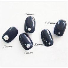 画像2: パールストーンセット ラウンド 1.5?5mm　ホワイト/オフホワイト［メール便OK］ (2)