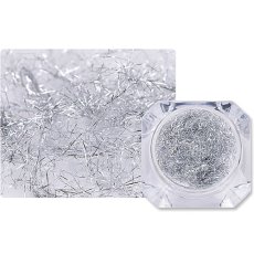 画像2: レーザーカットフレーク シルバー スポンジチップ付 0.1g［メール便OK］ (2)