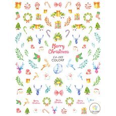 画像1: ネイルシール X'mas カラフル CA-083［メール便OK］ (1)