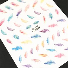 画像2: ネイルシール フェザー パステル CA-010［メール便OK］ (2)