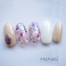 画像2: ネイルシール ピンクフラワー HANYI-158［メール便OK］ (2)