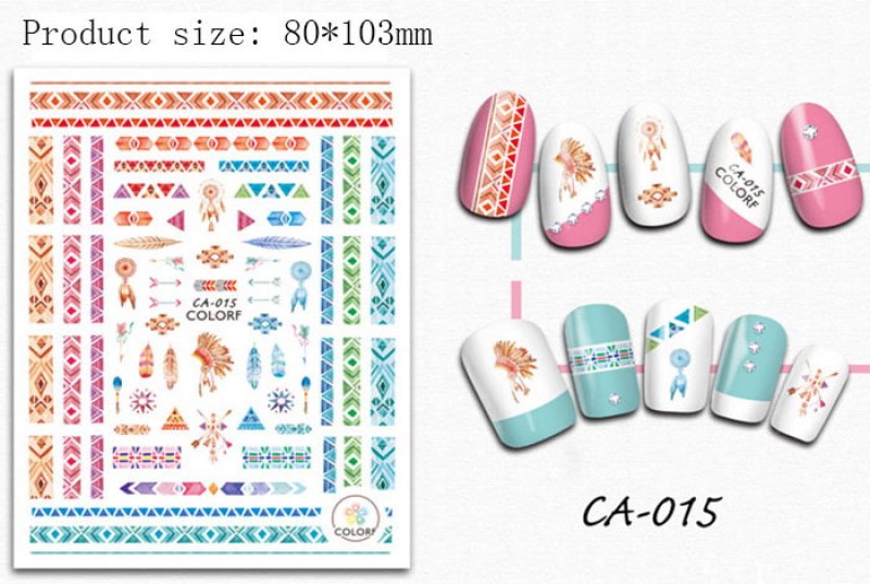 画像1: ネイルシール エスニック CA-015［メール便OK］