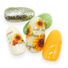 画像4: ネイルシール ひまわり HANYI-347 ※パッケージなし［メール便OK］ (4)