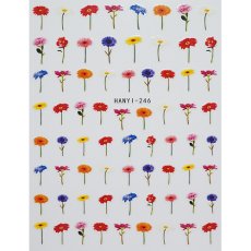 画像1: 訳あり★ネイルシール フラワー HANYI-246 ※パッケージなし［メール便OK］ (1)