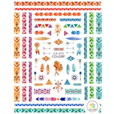 画像1: ネイルシール エスニック CA-015［メール便OK］ (1)