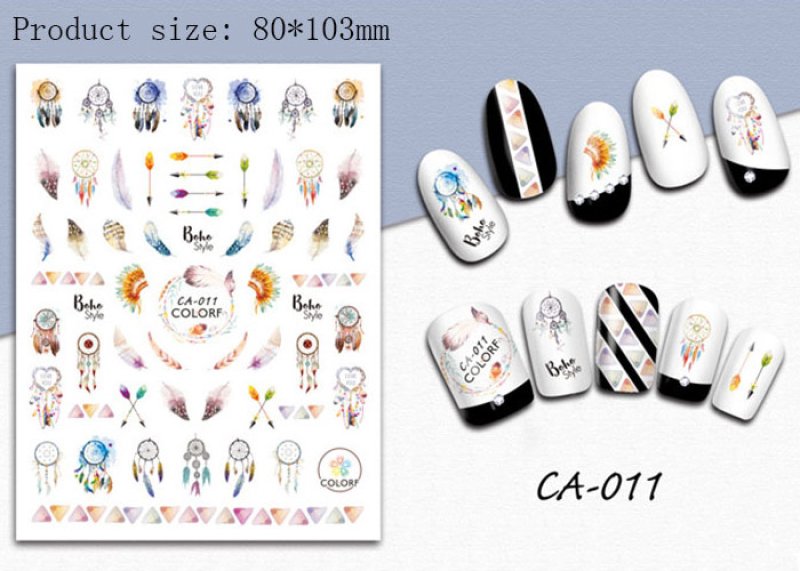 画像1: ネイルシール ネイティブ パターン CA-011［メール便OK］