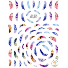 画像1: ネイルシール フェザー ブルー CA-013［メール便OK］ (1)