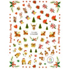 画像1: ネイルシール X'mas バンビ CA-082［メール便OK］ (1)