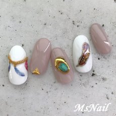 画像3: ネイルシール フェザー ブルー CA-013［メール便OK］ (3)