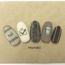 画像2: ネイルシール Coffee Time CA-081［メール便OK］ (2)