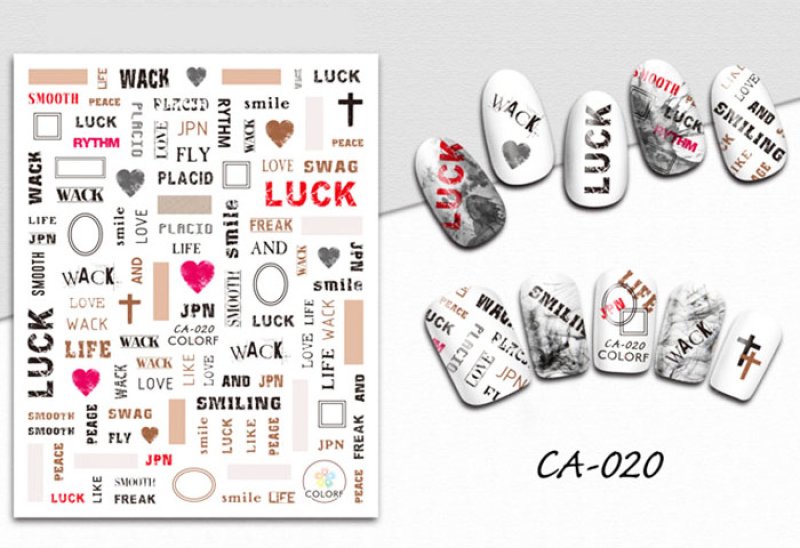 画像1: ネイルシール メッセージ LUCK CA-020［メール便OK］
