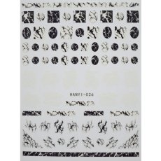 画像2: 訳あり★ネイルシール マーブルストーン モノトーン HANYI-026 ※パッケージなし［メール便OK］ (2)