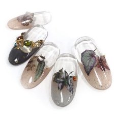 画像3: ネイルシール ボタニカル リーフ HANYI-152 ※パッケージなし［メール便OK］ (3)