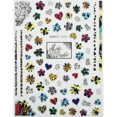 画像1: ネイルシール マルチサファリ HANYI-312 ※パッケージなし［メール便OK］ (1)