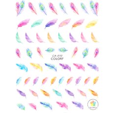 画像1: ネイルシール フェザー パステル CA-010［メール便OK］ (1)