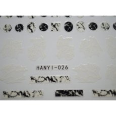 画像3: 訳あり★ネイルシール マーブルストーン モノトーン HANYI-026 ※パッケージなし［メール便OK］ (3)