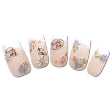 画像2: ビー・エヌ ピッタリラバーアート アンティークメッセージ フラワー BUR-3［メール便OK］ (2)