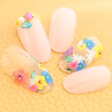 画像3: ネイルシール カラフルお花 HANYI-326 ※パッケージなし［メール便OK］ (3)