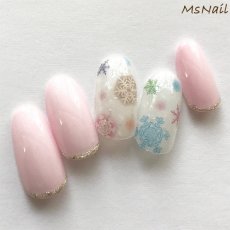 画像2: ネイルシール 雪の結晶 カラフル CA-116［メール便OK］ (2)