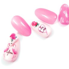 画像2: ネイルシール ローズ フラミンゴ HANYI-317 ※パッケージなし［メール便OK］ (2)
