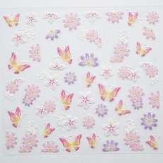 画像3: ビー・エヌ ピッタリラバーアート チョウ&フラワーD BUR-11 ※パッケージなし［メール便OK］ (3)