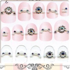 画像2: ビー・エヌ ネイルジュエリー クリスタル ガラス ストーン オーロラリング PTA-2［メール便OK］ (2)