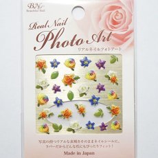画像1: ビー・エヌ リアルネイルフォトアート ローズ RON-4［メール便OK］ (1)