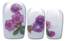 画像3: ビー・エヌ Real Nailフォトアートシール シャクヤク パープル RFN-8［メール便OK］ (3)