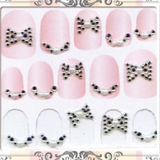 画像2: ビー・エヌ ネイルジュエリー クリスタル ガラス ストーン リボン PTA-1［メール便OK］ (2)