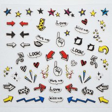 画像2: ビー・エヌ ファンシーシール POP in 矢印 FCN-7 ※パッケージなし［メール便OK］ (2)