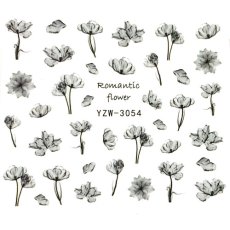 画像1: ウォーターネイルシール ロマンティックフラワー YZW-3054［メール便OK］ (1)