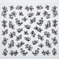 画像1: ビー・エヌ ロココ調 リーフ ブラック RC-9 ※パッケージなし［メール便OK］ (1)