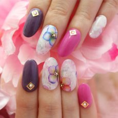 画像2: ウォーターネイルシール ブルーペタル DS-314 ※パッケージなし［メール便OK］ (2)