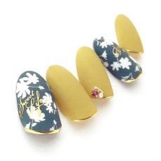 画像6: ネイルシール 花シルエット ホワイト/ブラック DTL-133［メール便OK］ (6)