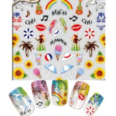 画像2: ビー・エヌ サマーネイルシール ビーチ SNM-6 ※パッケージなし［メール便OK］ (2)