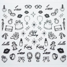 画像1: ビー・エヌ 3Dラバーネイルシール ガールズルーム JRN-3 ※パッケージなし［メール便OK］ (1)